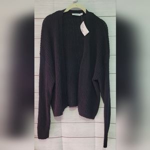 Nwt Ricki's black ⚫️ 100% cotton open front cardigan size XXL
